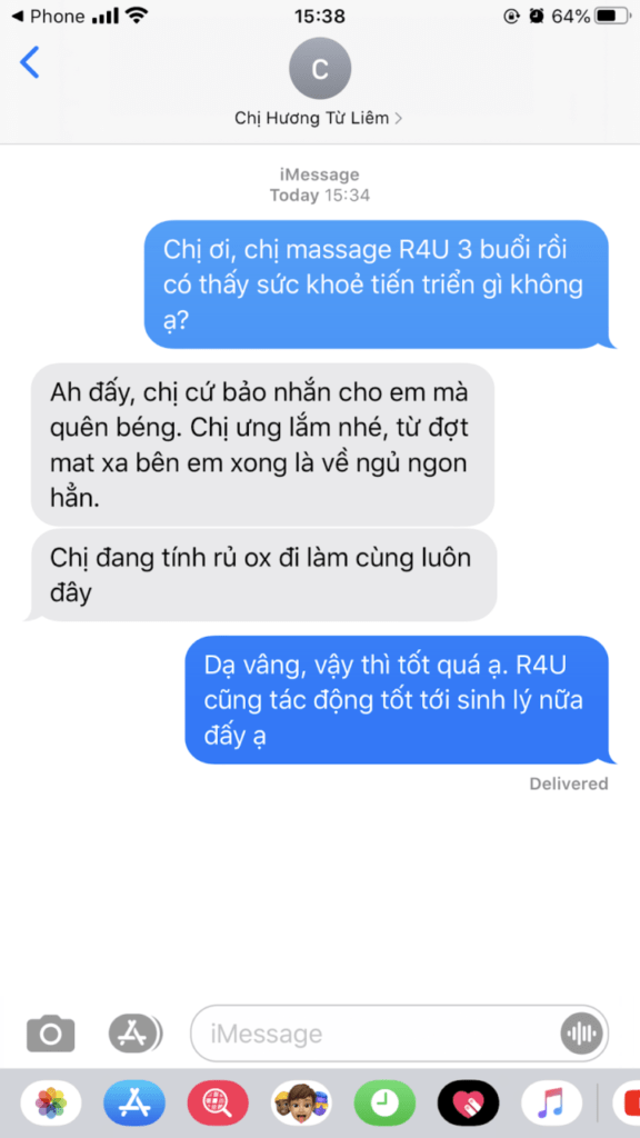 Phản hồi massage R4U