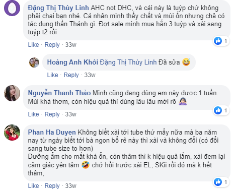 Nhận xét dùng kem mắt không hiệu quả trên các hội nhóm làm đẹp.