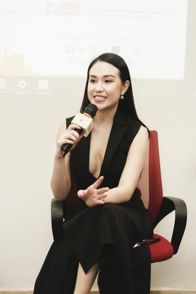 CEO Hương Trần - bà xã Tuấn Hưng cũng góp mặt trong sự kiện.