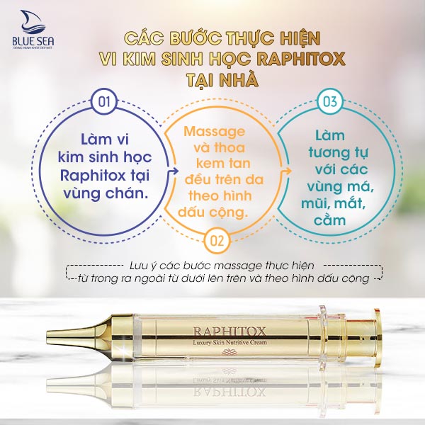 Quy trình thực hiện vi kim sinh học Raphitox tại nhà.