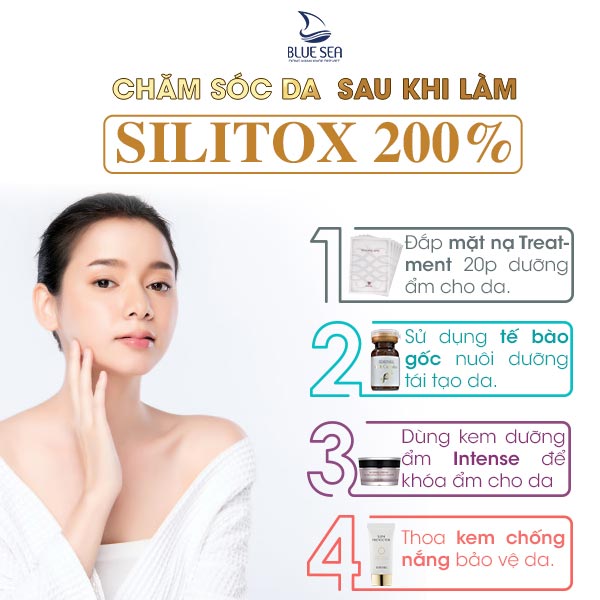 Các bước dưỡng da sau điều trị nám, tàn nhang tại nhà bằng Silitox.