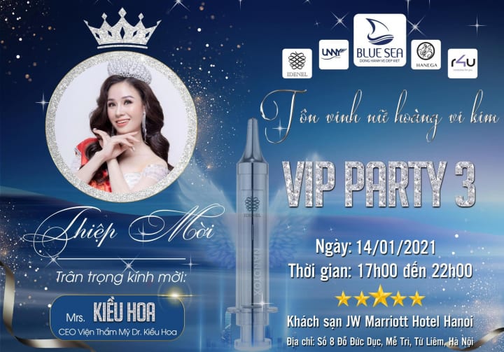 Dr. Kiều Hoa tham gia Sự kiện Vip Party 3.