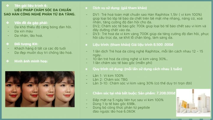 Tổng quan về liệu pháp chăm sóc da chuẩn sao Hàn công nghệ phân tử đa tầng.