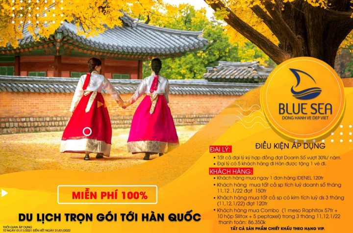 Trọn gói du lịch miễn phí Hàn Quốc.